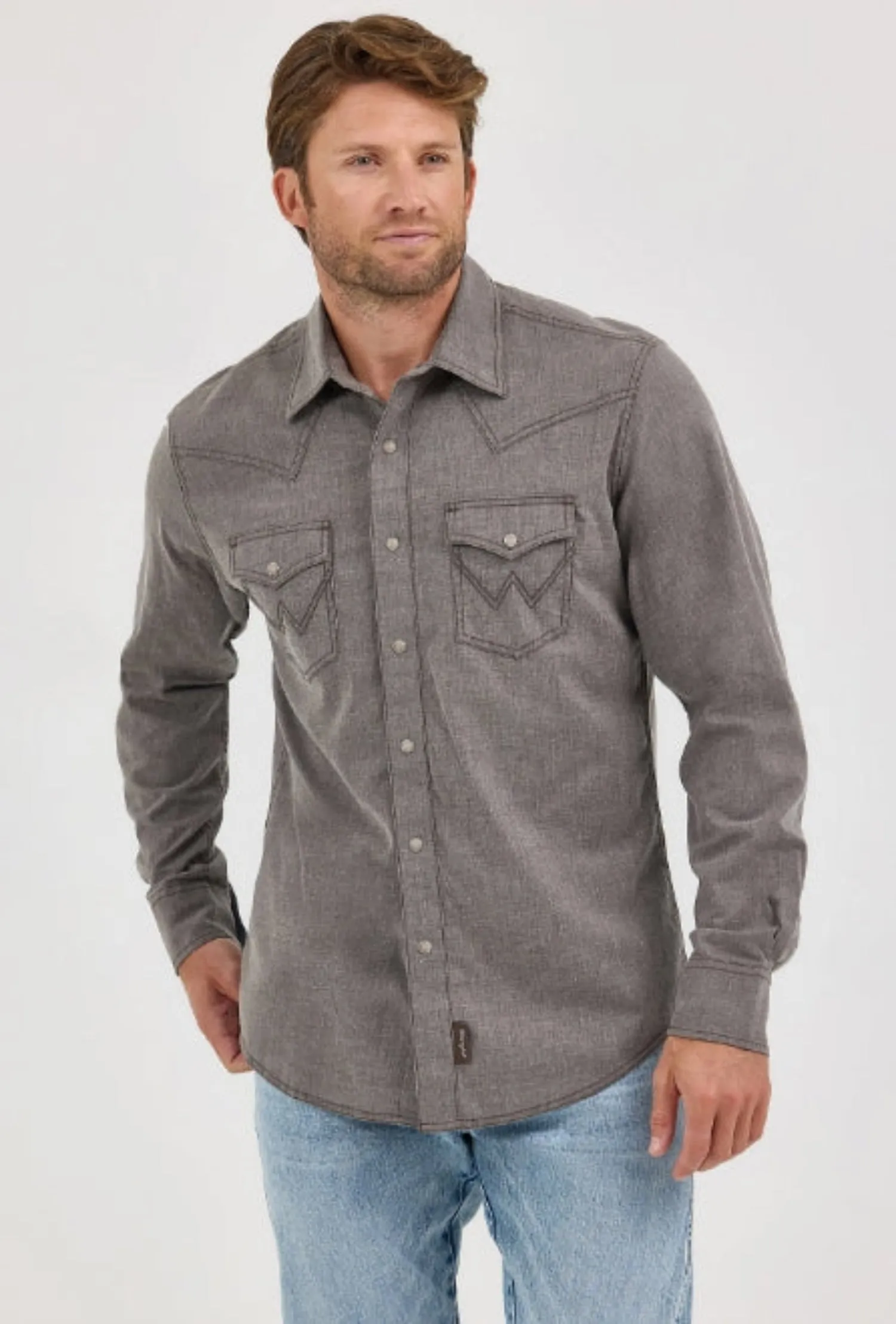 Wrangler Men's Retro® Premium Cotton Snap-Front Long Sleeve Work Shirt sold by Work World