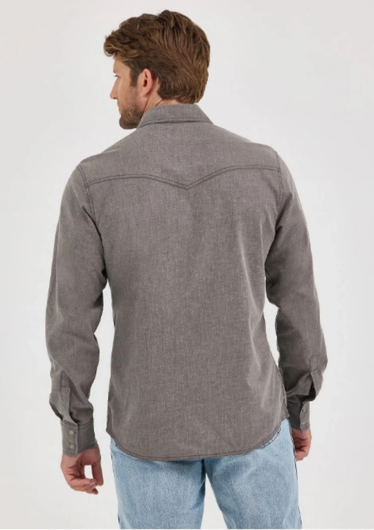 Wrangler Men's Retro® Premium Cotton Snap-Front Long Sleeve Work Shirt sold by Work World product image thumbnail 3