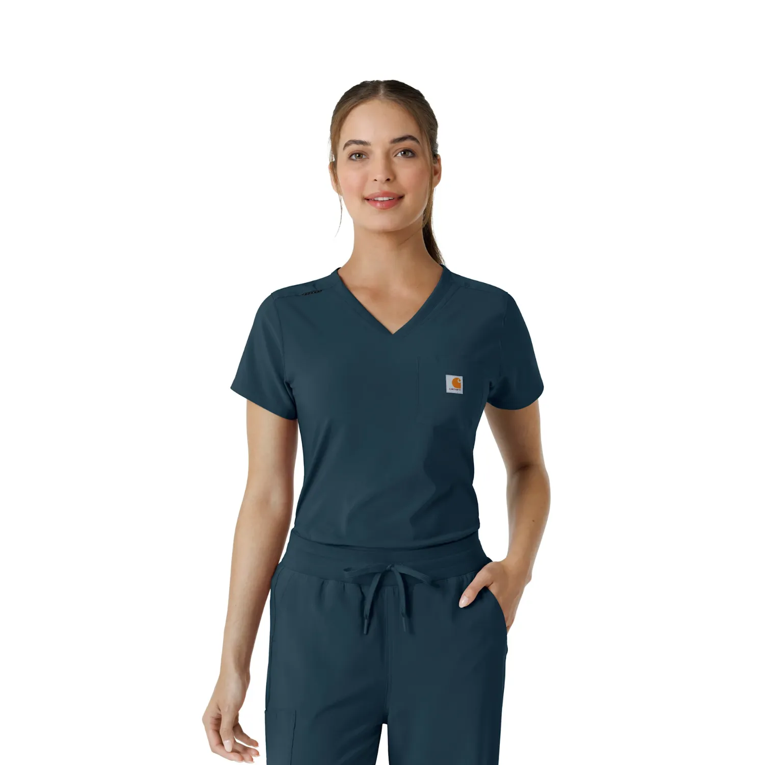 Carhartt Women's Force Cross Flex Tuck-In Scrub Top sold by Work World product image thumbnail 4