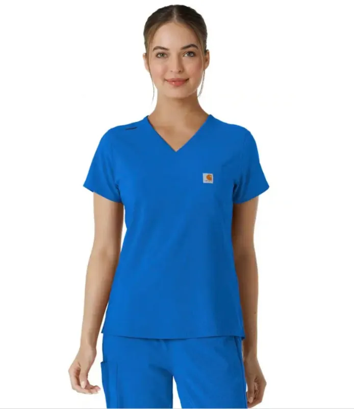 Carhartt Women's Force Cross Flex Tuck-In Scrub Top sold by Work World