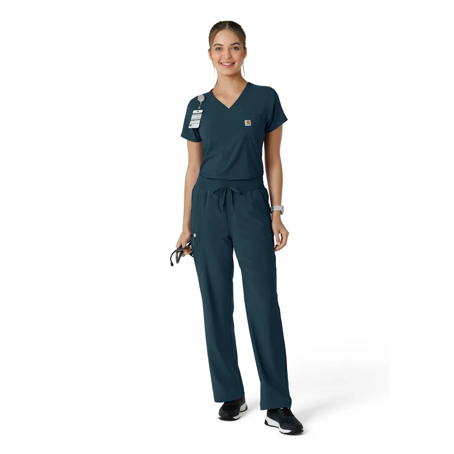 Carhartt Women's Force Cross Flex Tuck-In Scrub Top sold by Work World product image thumbnail 5