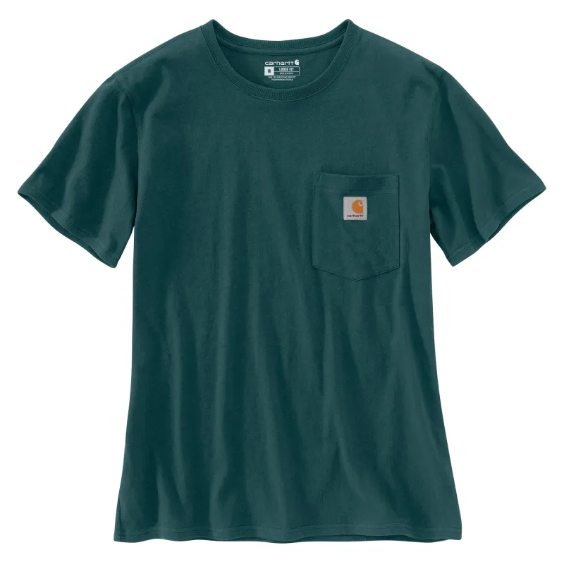 Carhartt Women's Short Sleeve Pocket T-Shirt_Greenstone sold by Work World