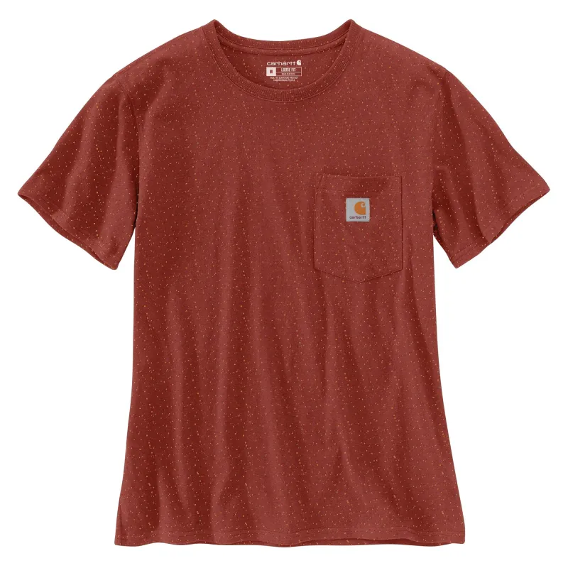 Carhartt Women's Short Sleeve Pocket T-Shirt_Spice Red Nep sold by Work World