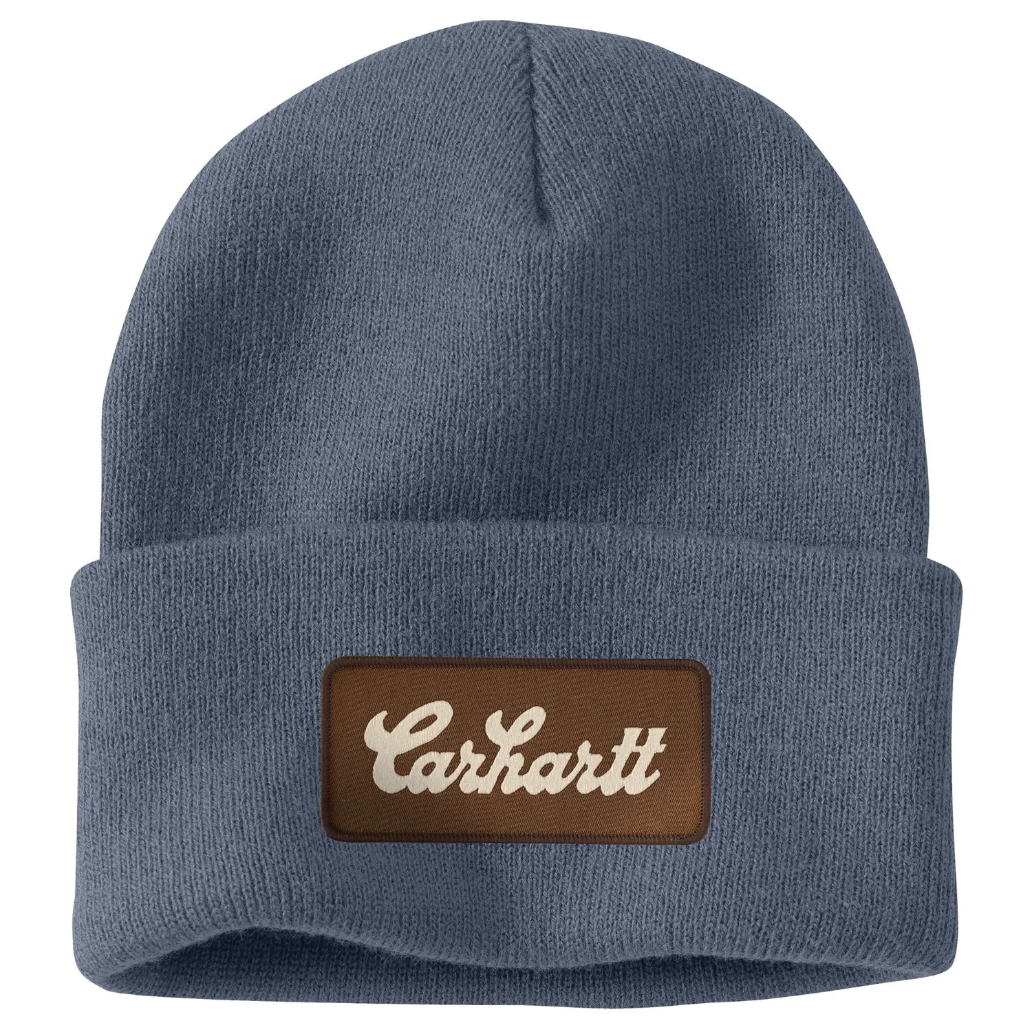 Carhartt Knit Cuffed Script Patch Logo Beanie sold by Work World