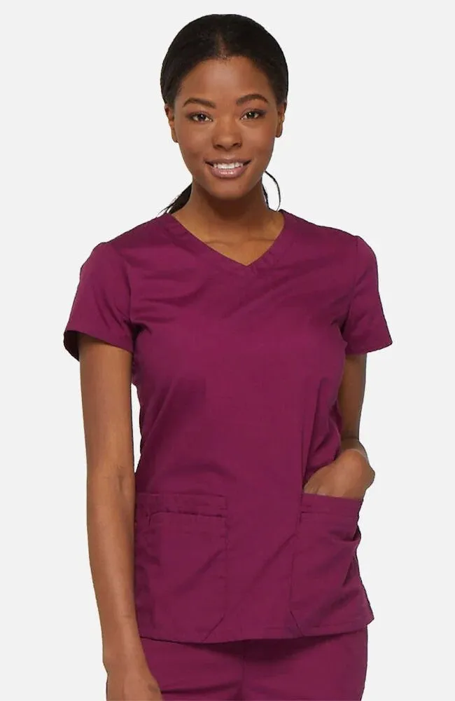 Dickies Women's 5-Pocket Shaped V-Neck Scrub Top sold by Work World product image thumbnail 5