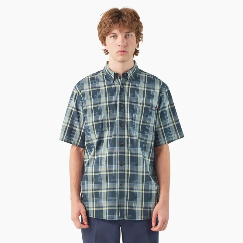 Dickies Men's FLEX Woven Short Sleeve Button-Down Shirt sold by Work World