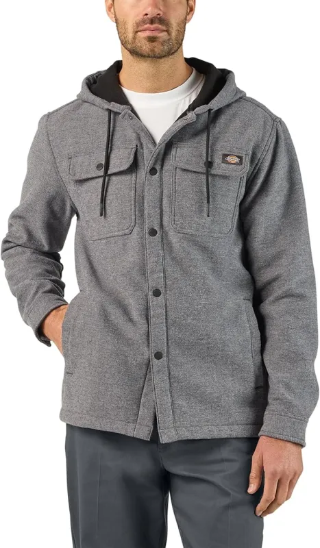 Dickies Men's DWR Bonded Relaxed Fit Snap-Up Hooded Shirt Jac sold by Work World