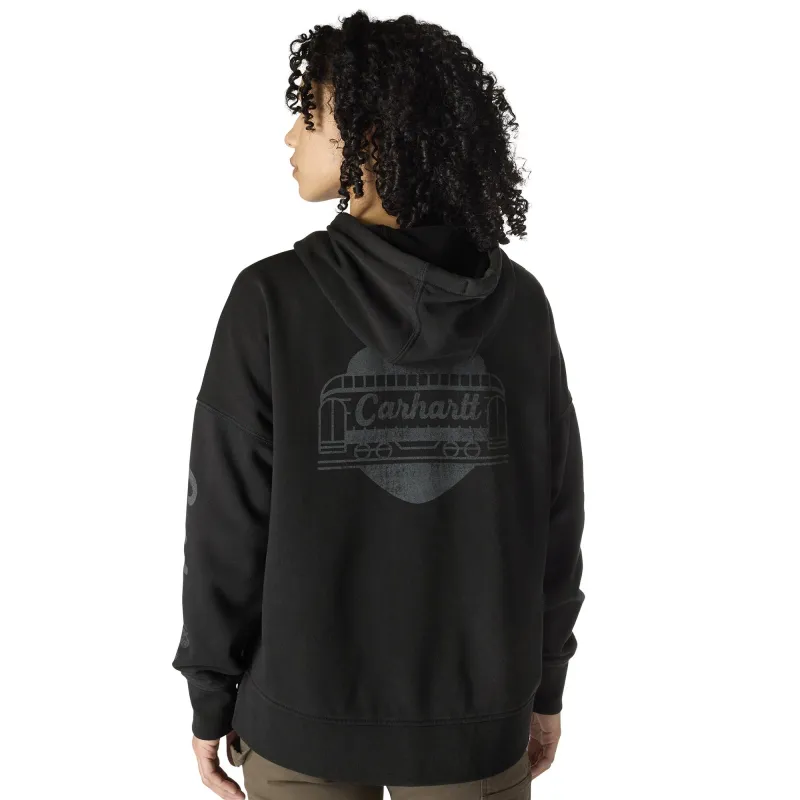 Carhartt Women's Oversized Midweight Hooded Heart Graphic Sweatshirt made by Carhartt