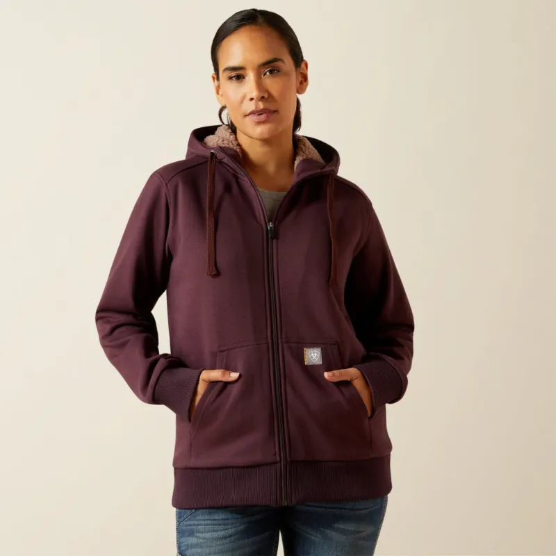 Ariat Women's Rebar Sherpa-Lined Full Zip Hoodie sold by Work World
