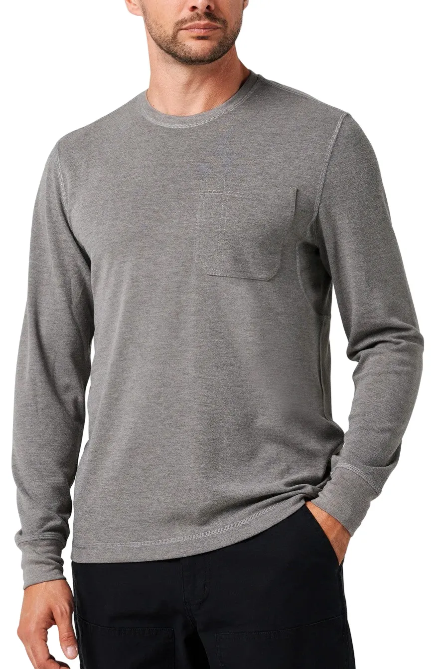Lucky Brand Workwear Men's Performance Textured Knit Pocket Long Sleeve T-Shirt sold by Work World product image thumbnail 3