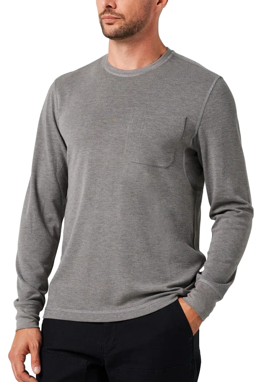 Lucky Brand Workwear Men's Performance Textured Knit Pocket Long Sleeve T-Shirt sold by Work World product image thumbnail 4