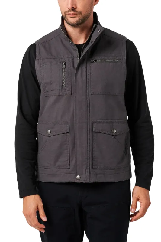 Lucky Brand Workwear Canvas Quilted Plaid Flannel Lined Vest sold by Work World