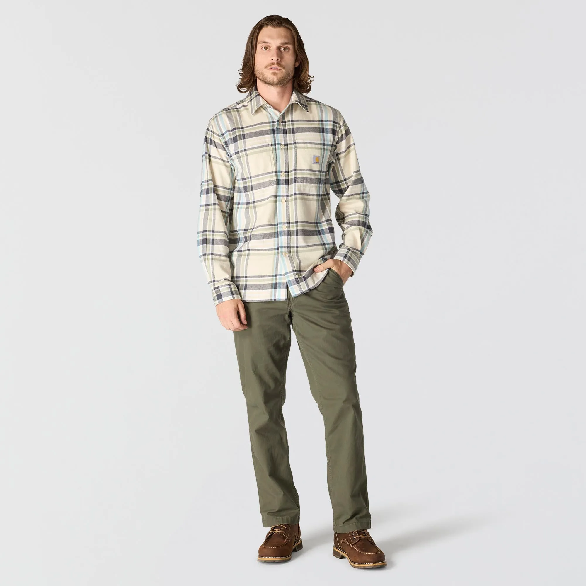 Carhartt Men's Rugged Flex™ Relaxed Fit Midweight Flannel Plaid Work Shirt sold by Work World product image thumbnail 5
