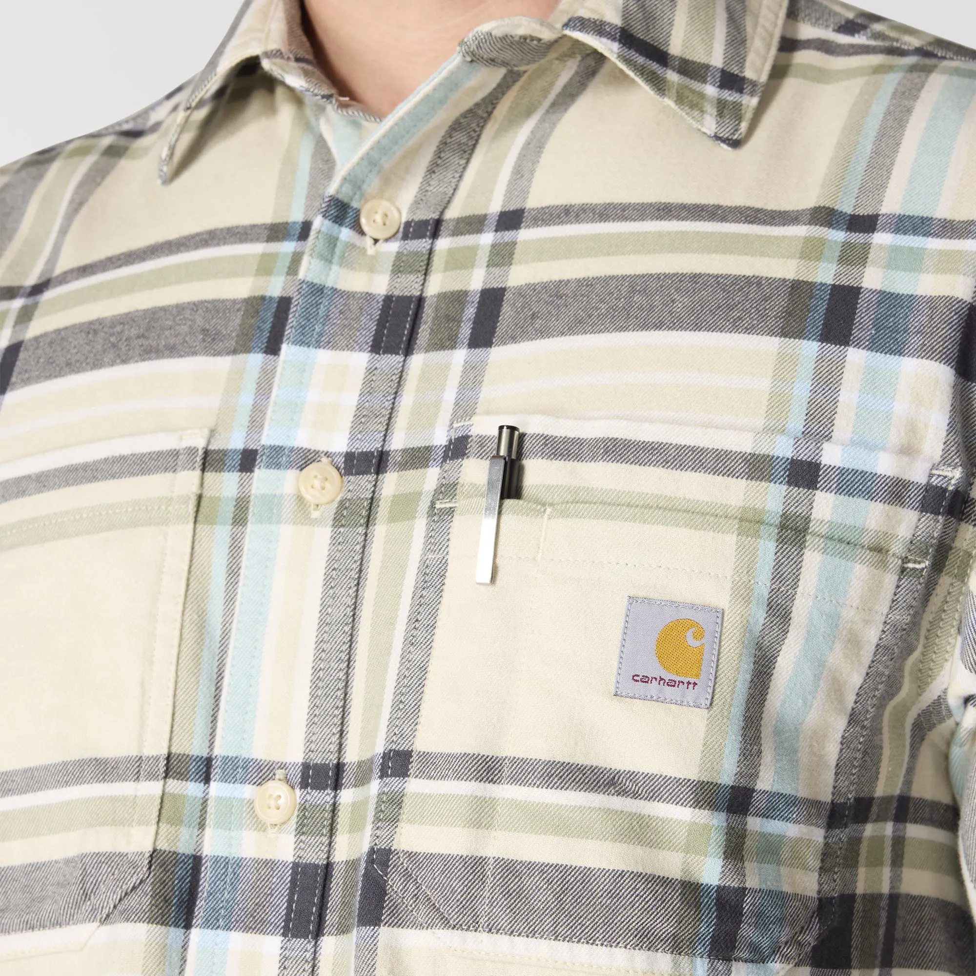 Carhartt Men's Rugged Flex™ Relaxed Fit Midweight Flannel Plaid Work Shirt sold by Work World product image thumbnail 2