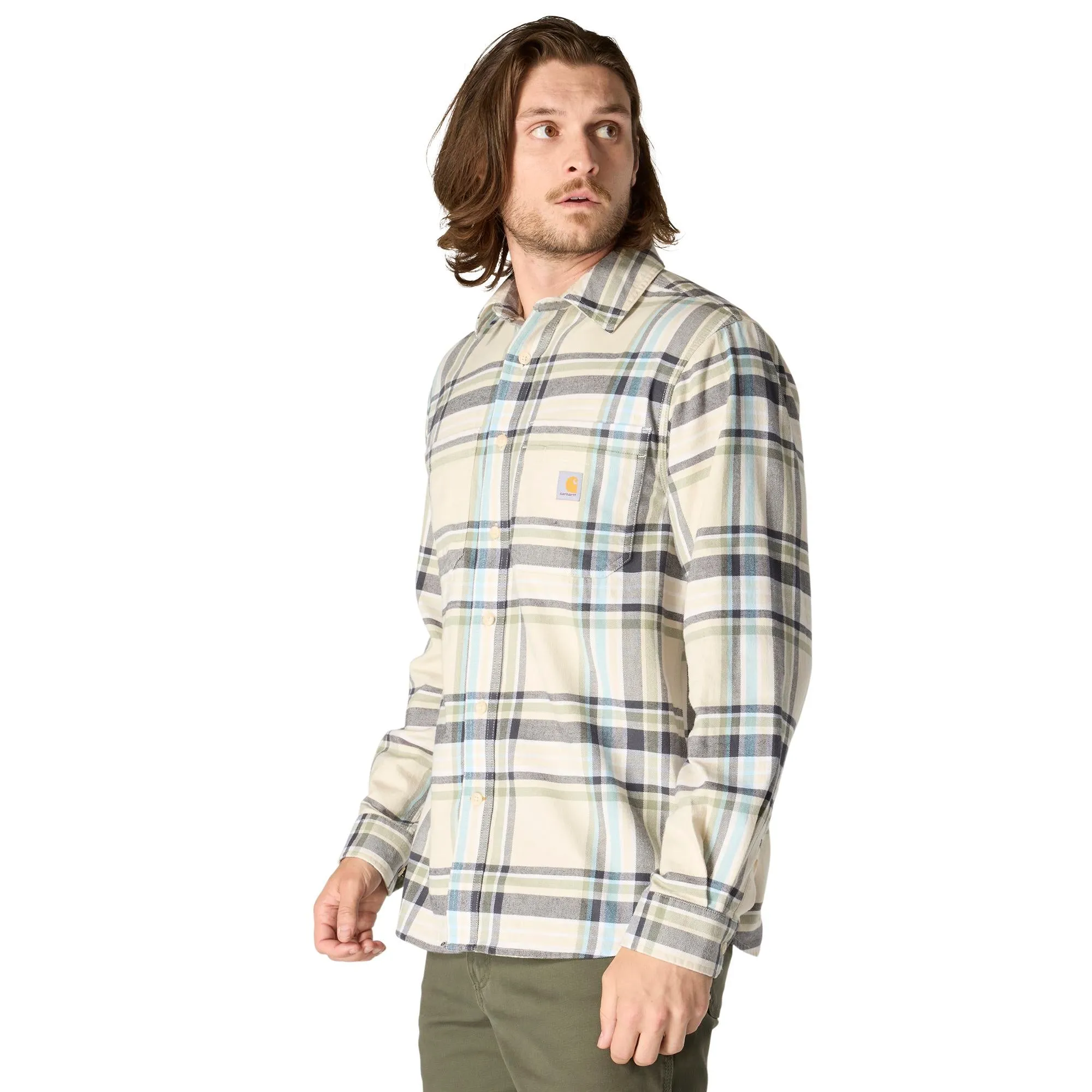 Carhartt Men's Rugged Flex™ Relaxed Fit Midweight Flannel Plaid Work Shirt sold by Work World