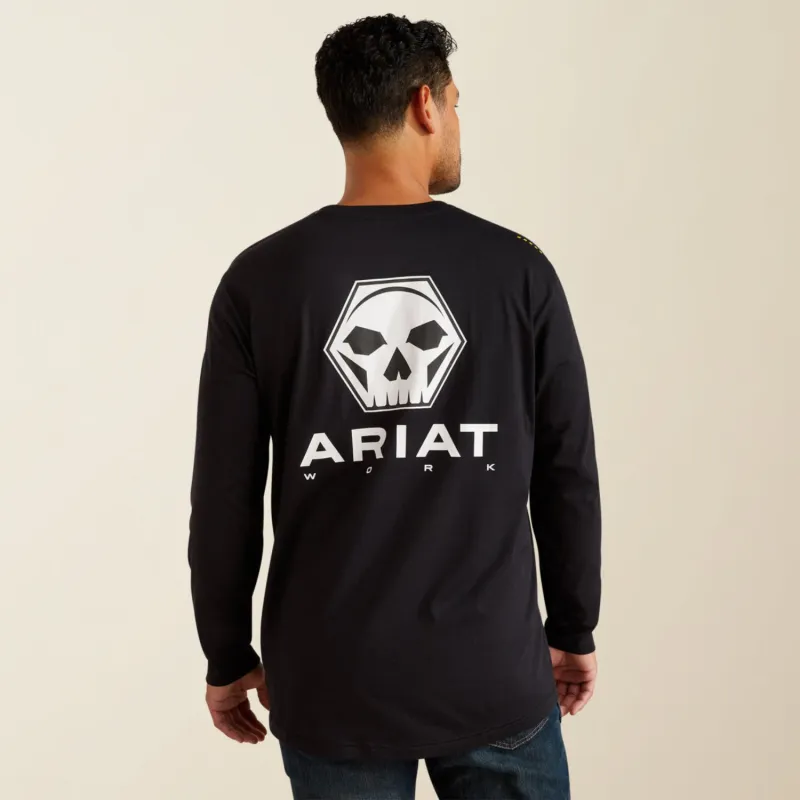 Ariat Men's Rebar Workman Bolt Skull Graphic Long Sleeve Tee sold by Work World