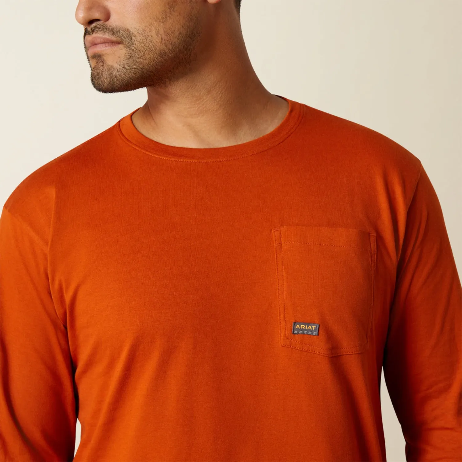 Ariat Men's Rebar® CottonStrong™ Graphic Long Sleeve Pocket T-Shirt sold by Work World product image thumbnail 3