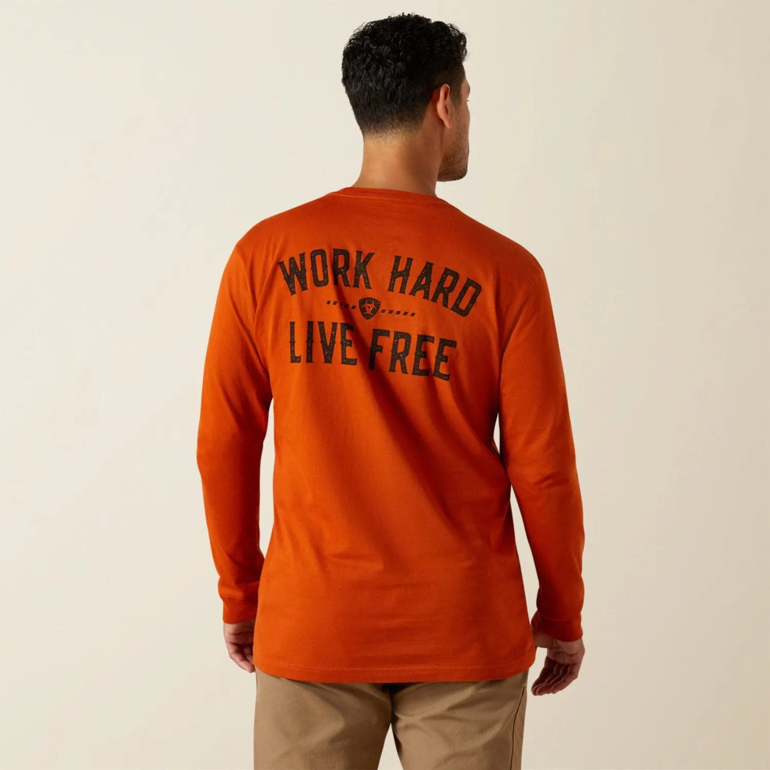 Ariat Men's Rebar® CottonStrong™ Graphic Long Sleeve Pocket T-Shirt sold by Work World product image thumbnail 5