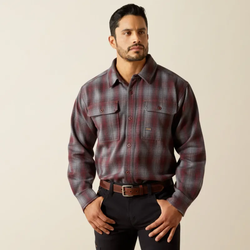 Ariat Men's Rebar Heavy Long Sleeve Flannel Work Shirt made by Ariat