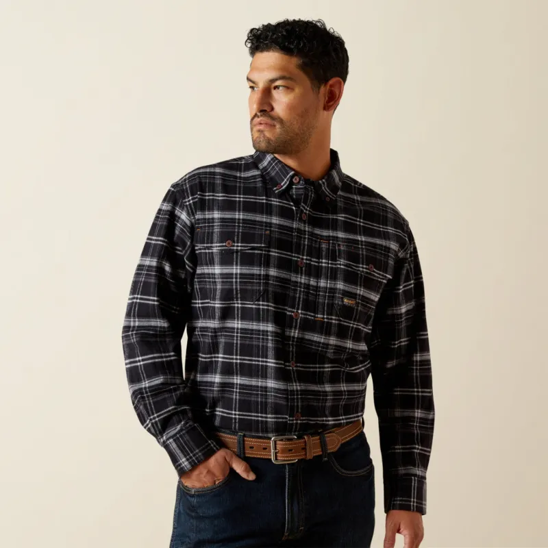 Ariat Men's Rebar™ Flannel DuraStretch™ Long Sleeve Work Shirt made by Ariat