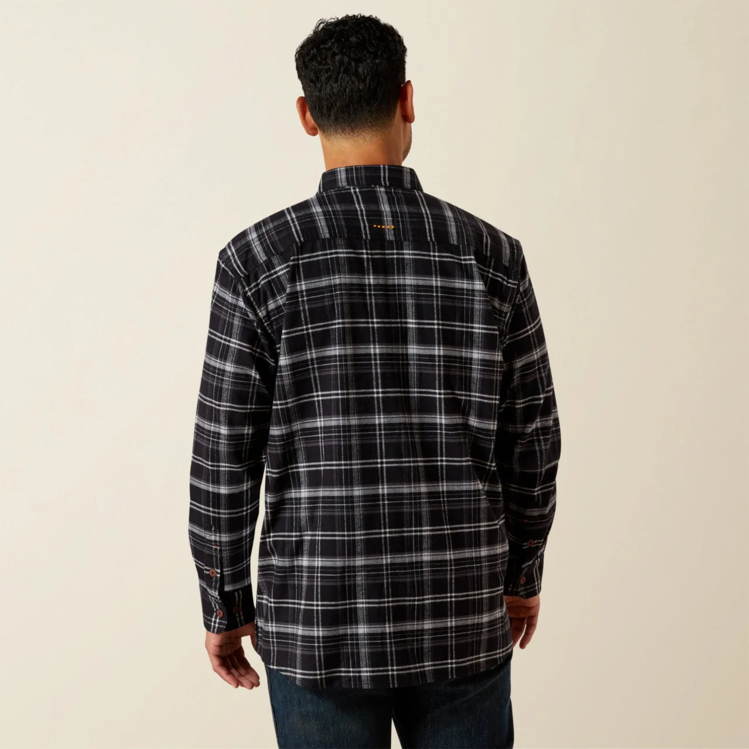 Ariat Men's Rebar™ Flannel DuraStretch™ Long Sleeve Work Shirt sold by Work World product image thumbnail 3