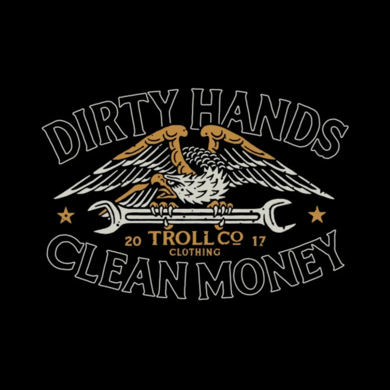 Troll Co. Men's "Dirty Hands Clean Money" Wing Spanner Graphic Hoodie sold by Work World product image thumbnail 4
