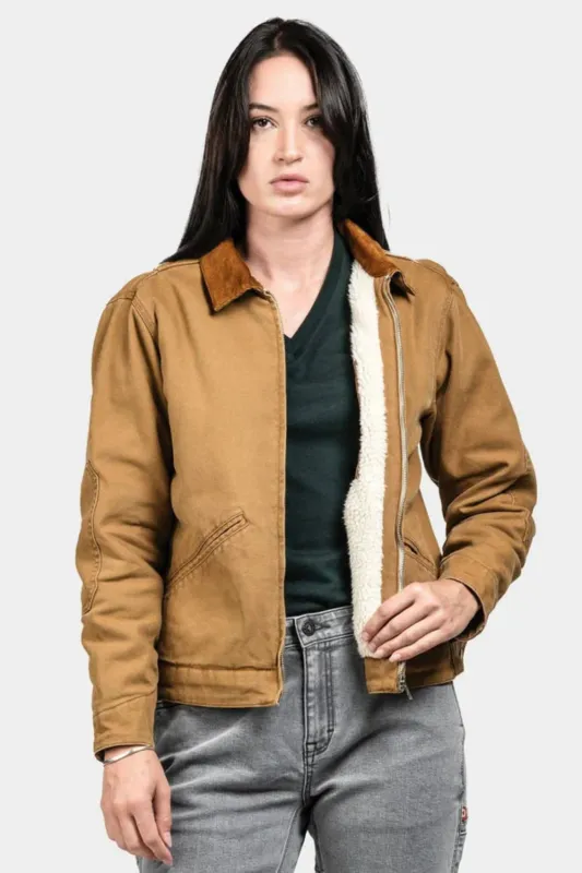 Dovetail Workwear Women's Old School Boxy Fit Trucker Jacket sold by Work World