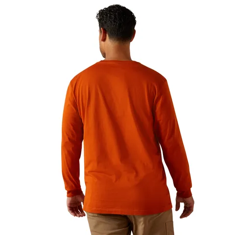 Ariat Men's Rebar CottonStrong Logo Long Sleeve T-Shirt sold by Work World product image thumbnail 3