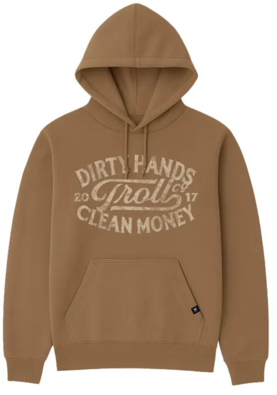 Troll Co. Women's "Dirty Hands Clean Money" Classic Model T Hoodie sold by Work World