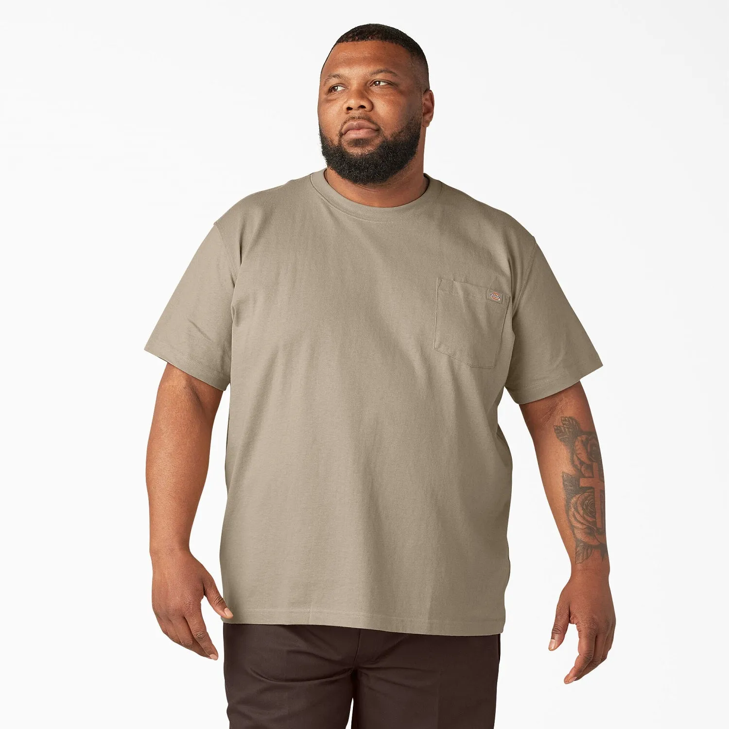 Dickies Men's Heavyweight Short Sleeve Pocket T-Shirt_Desert Sand sold by Work World product image thumbnail 4