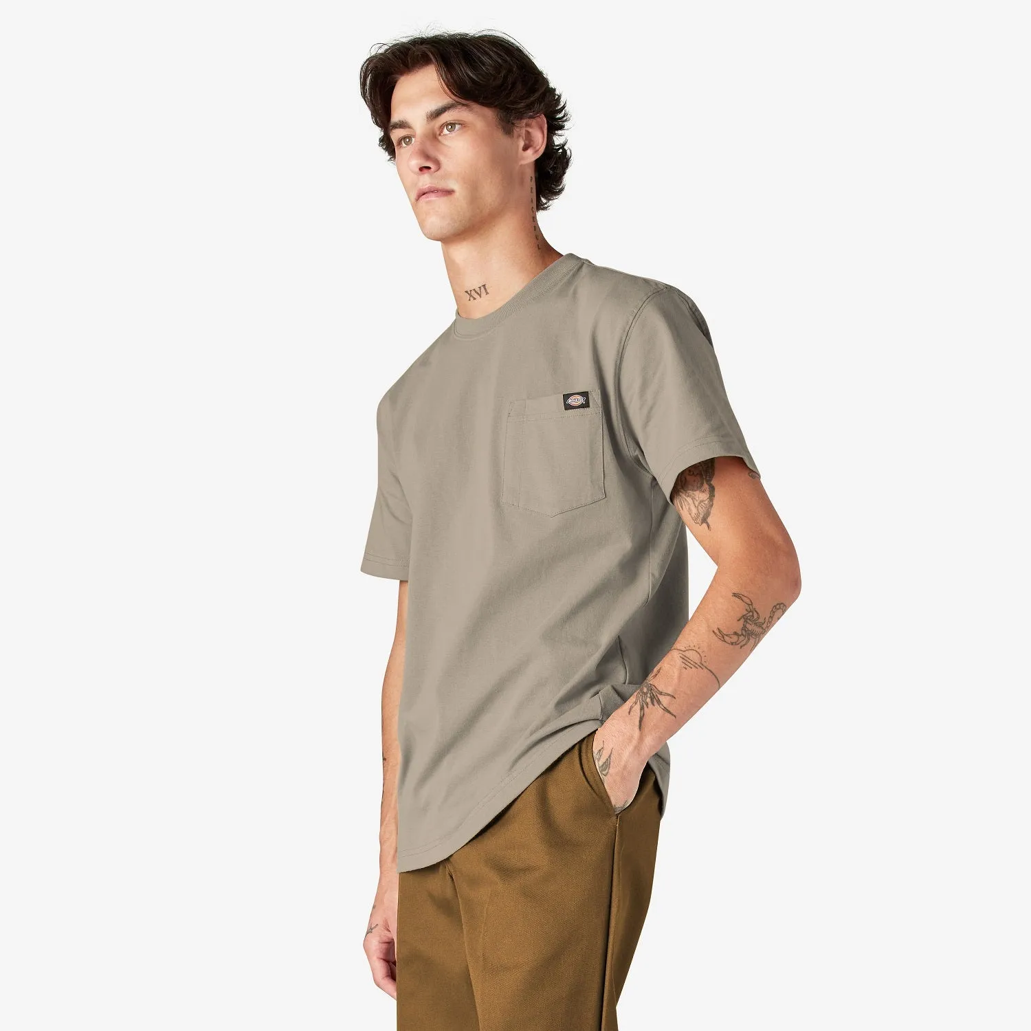 Dickies Men's Heavyweight Short Sleeve Pocket T-Shirt_Desert Sand sold by Work World product image thumbnail 2