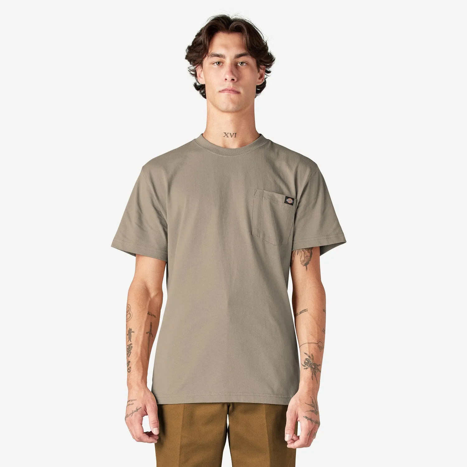 Dickies Men's Heavyweight Short Sleeve Pocket T-Shirt_Desert Sand sold by Work World