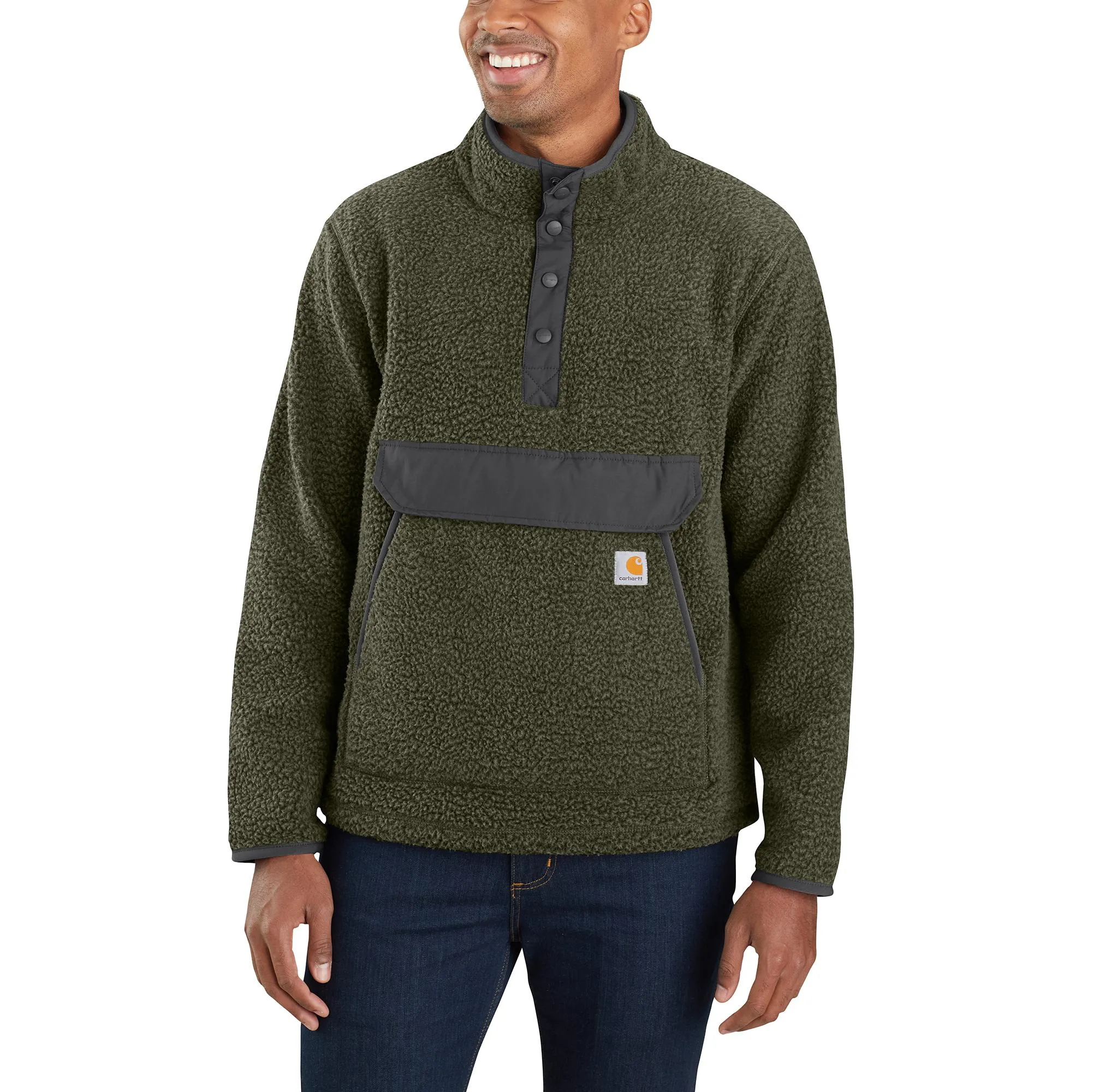 Carhartt Men's Relaxed Fit Snap Front Fleece Pullover sold by Work World product image thumbnail 3