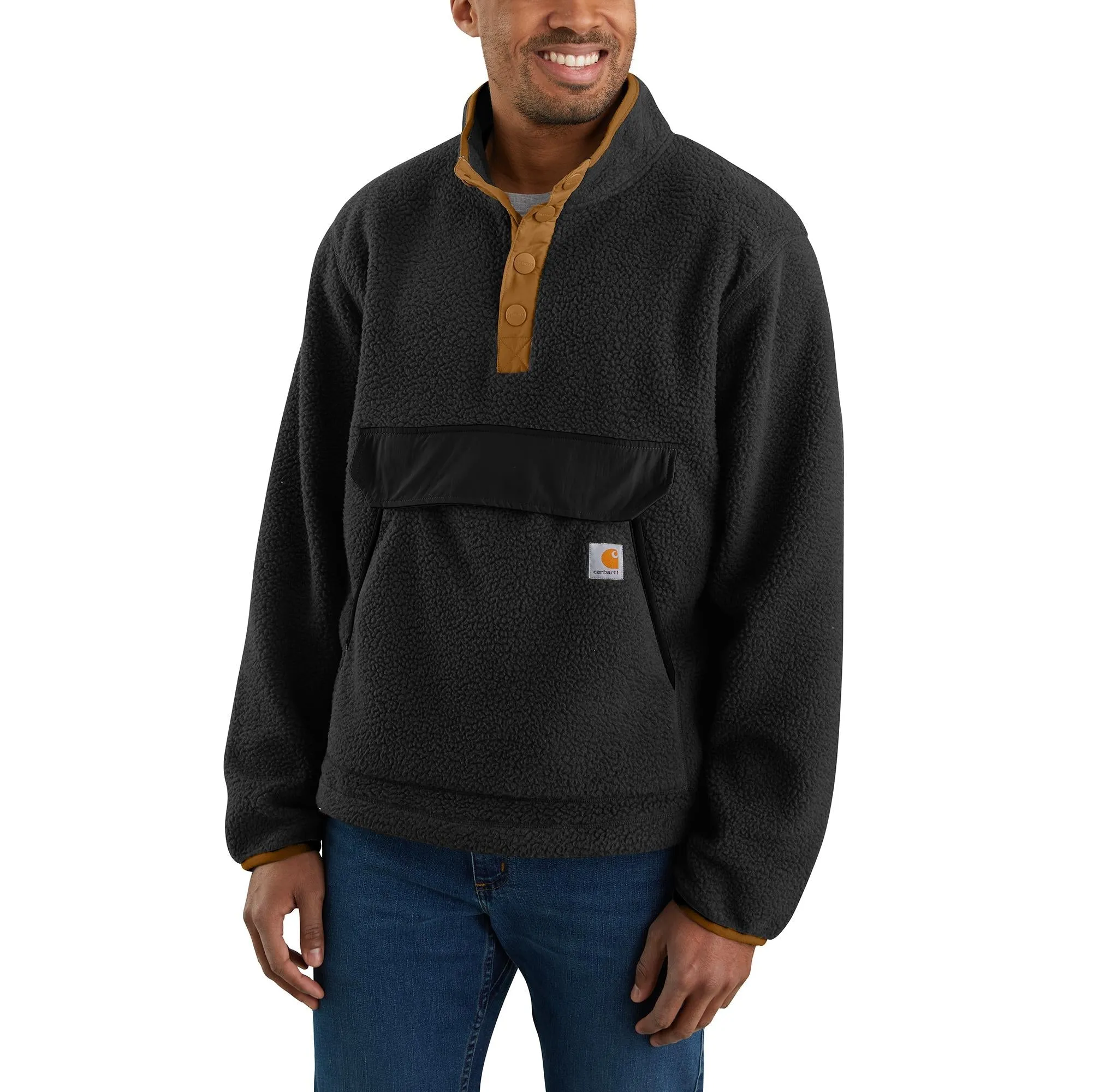 Carhartt Men's Relaxed Fit Snap Front Fleece Pullover sold by Work World product image thumbnail 5