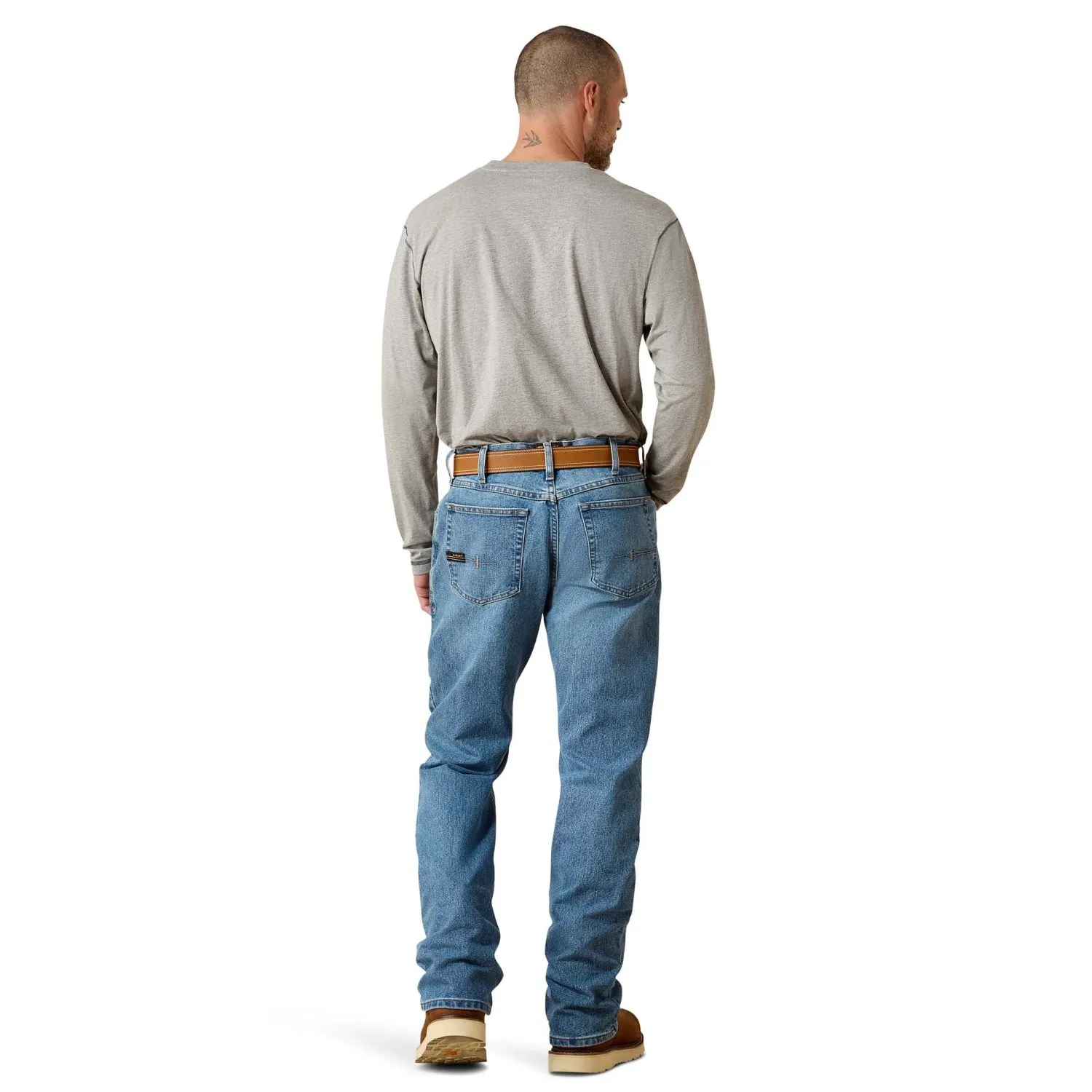 Ariat Men's Rebar M4 Relaxed DuraStretch Basic Boot Cut Jean sold by Work World product image thumbnail 3