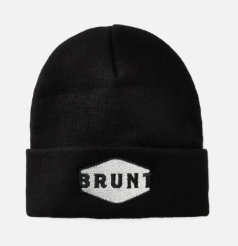 BRUNT Men's Cuffed Embroidered Logo Acrylic Beanie made by Work World