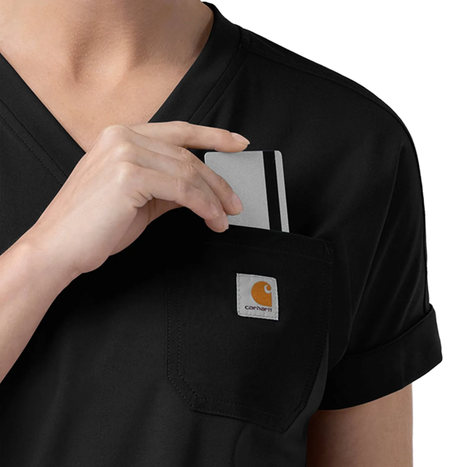 Carhartt Women's Force Cross-Flex Knit V-Neck Scrub Top sold by Work World product image thumbnail 5