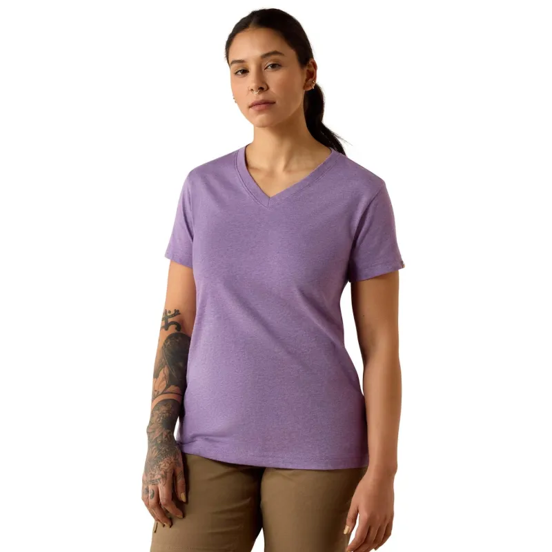 Ariat Women's Rebar Cotton Strong Standard V-Neck Short Sleeve T-Shirt made by Ariat