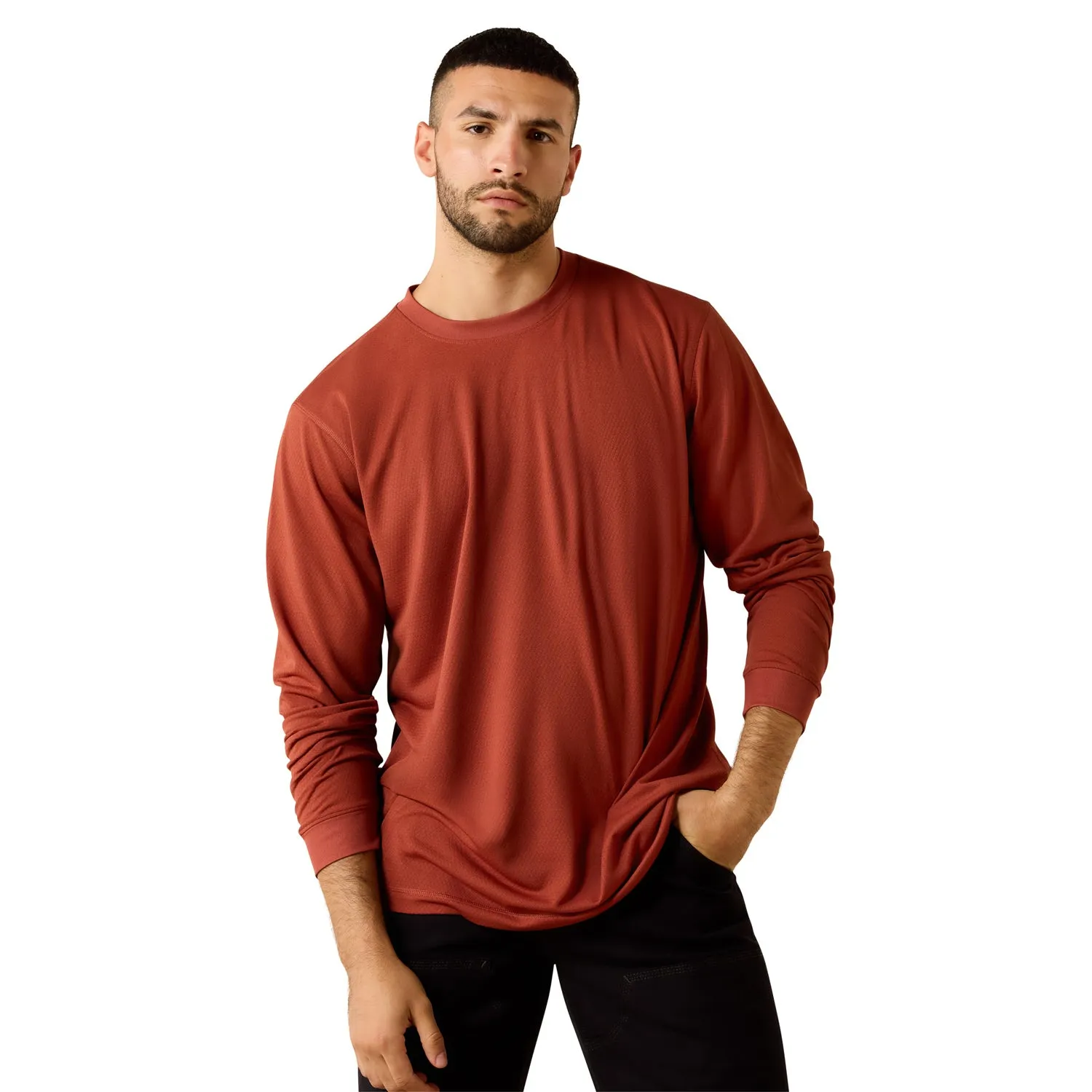 Ariat Men's Rebar Heat Fighter Label Graphic Long Sleeve Tee sold by Work World product image thumbnail 2