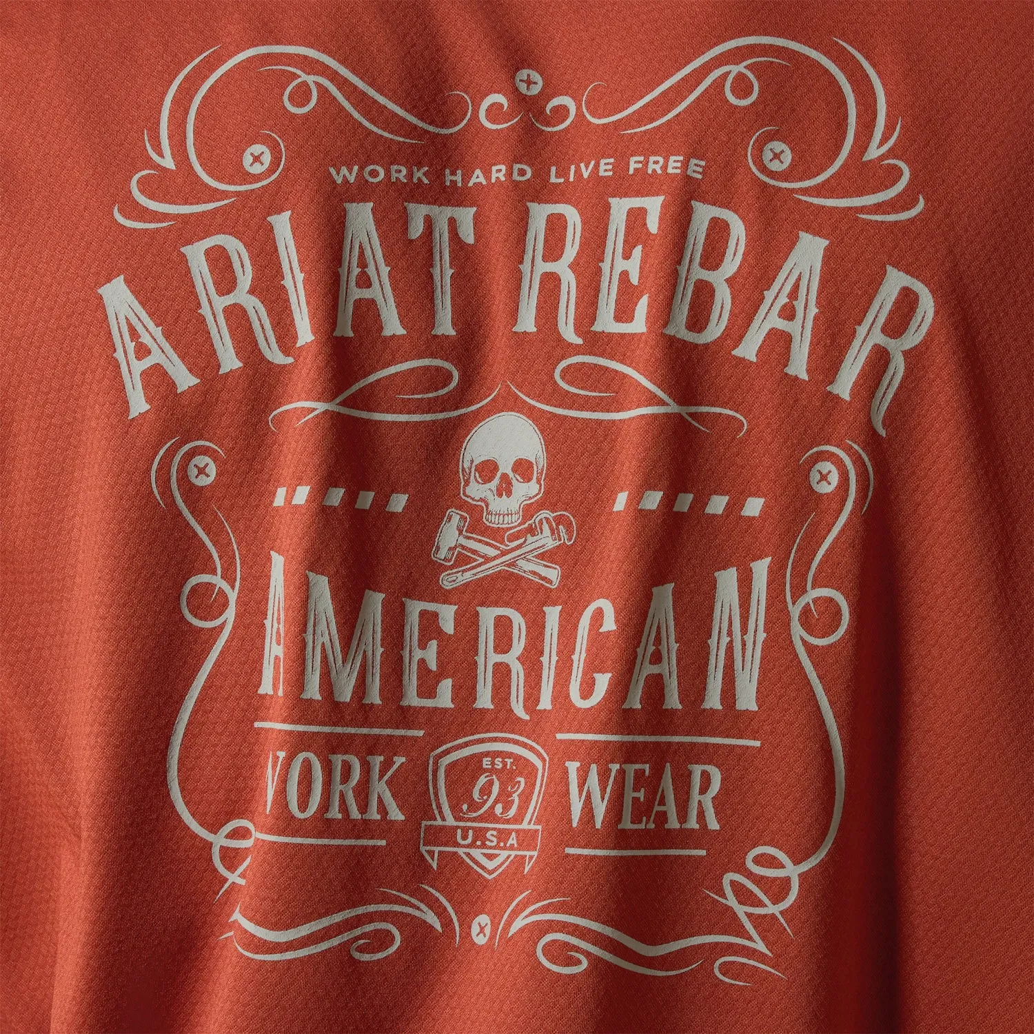 Ariat Men's Rebar Heat Fighter Label Graphic Long Sleeve Tee sold by Work World product image thumbnail 3