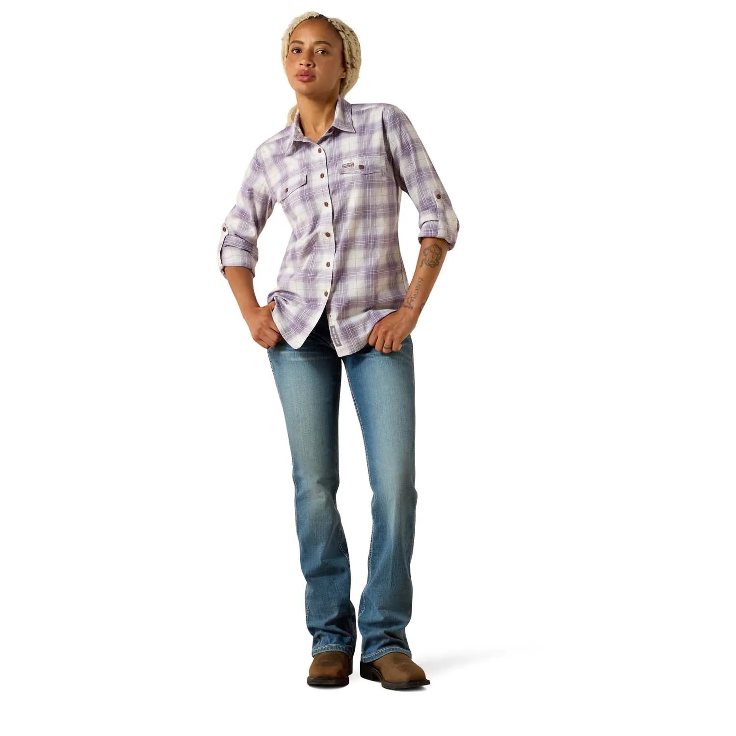 Ariat Women's Rebar Made Tough DuraStretch Work Shirt sold by Work World product image thumbnail 5