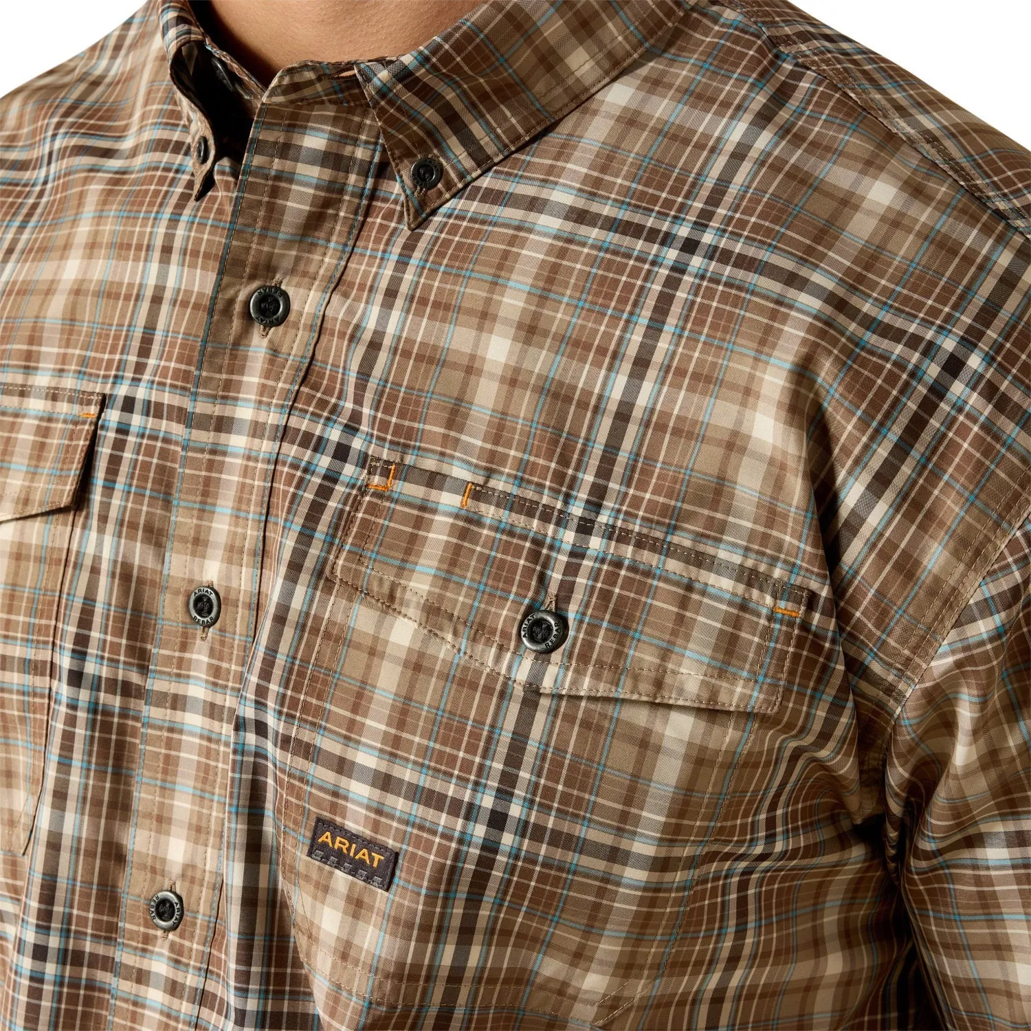 Ariat Men's Rebar Made Tough VentTEK DuraStretch Work Shirt sold by Work World product image thumbnail 4