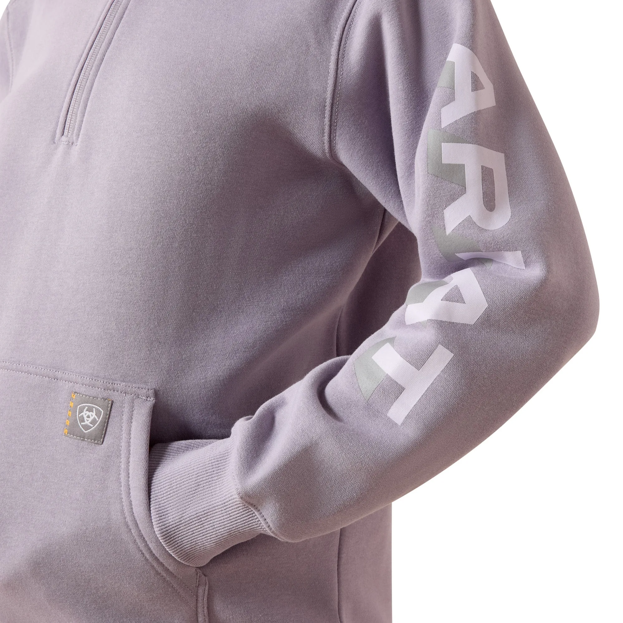 Ariat Women's Rebar Lightweight Logo 1/2 Zip Hoodie sold by Work World product image thumbnail 4