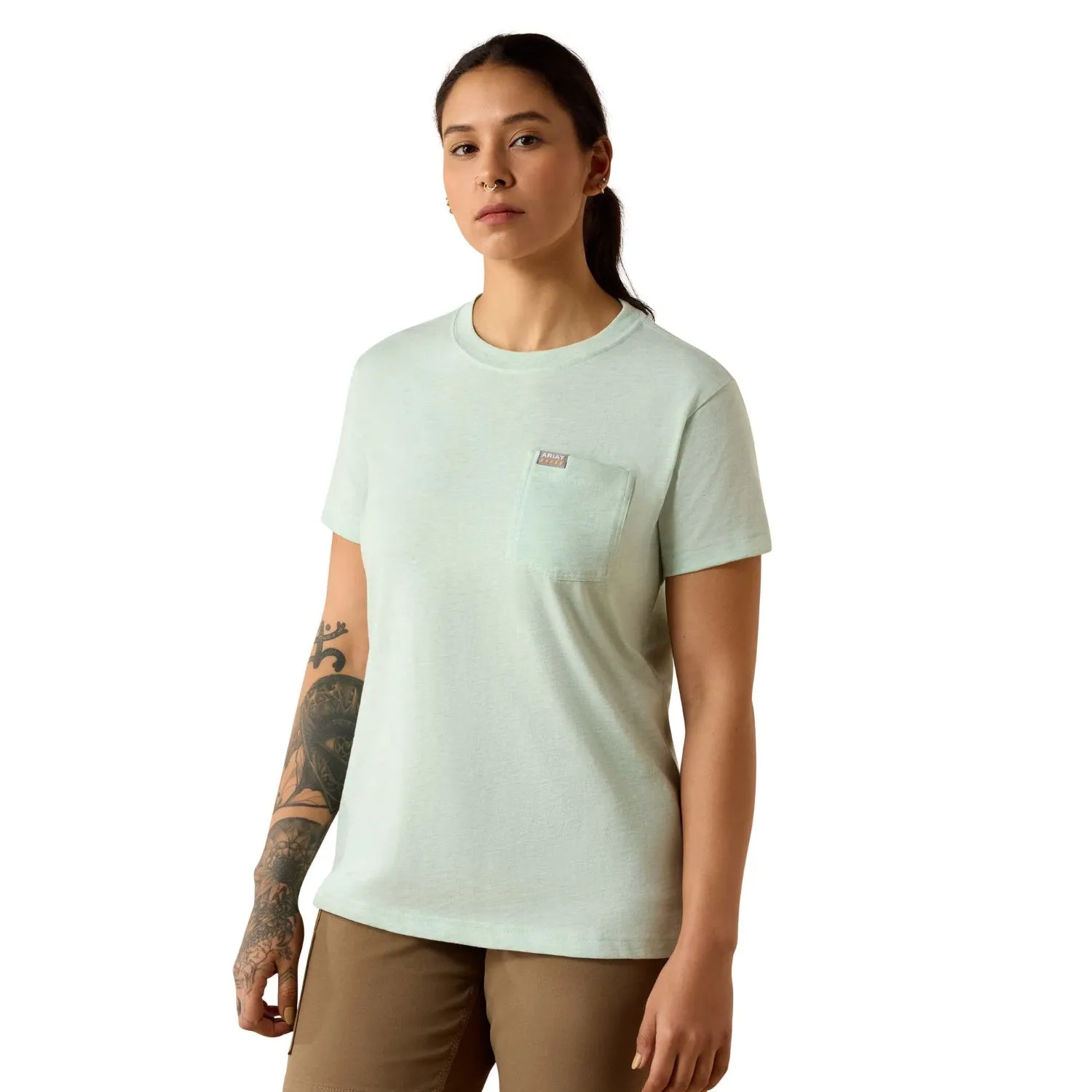 Ariat Women's Rebar Cotton Strong Space Dyed T-Shirt sold by Work World
