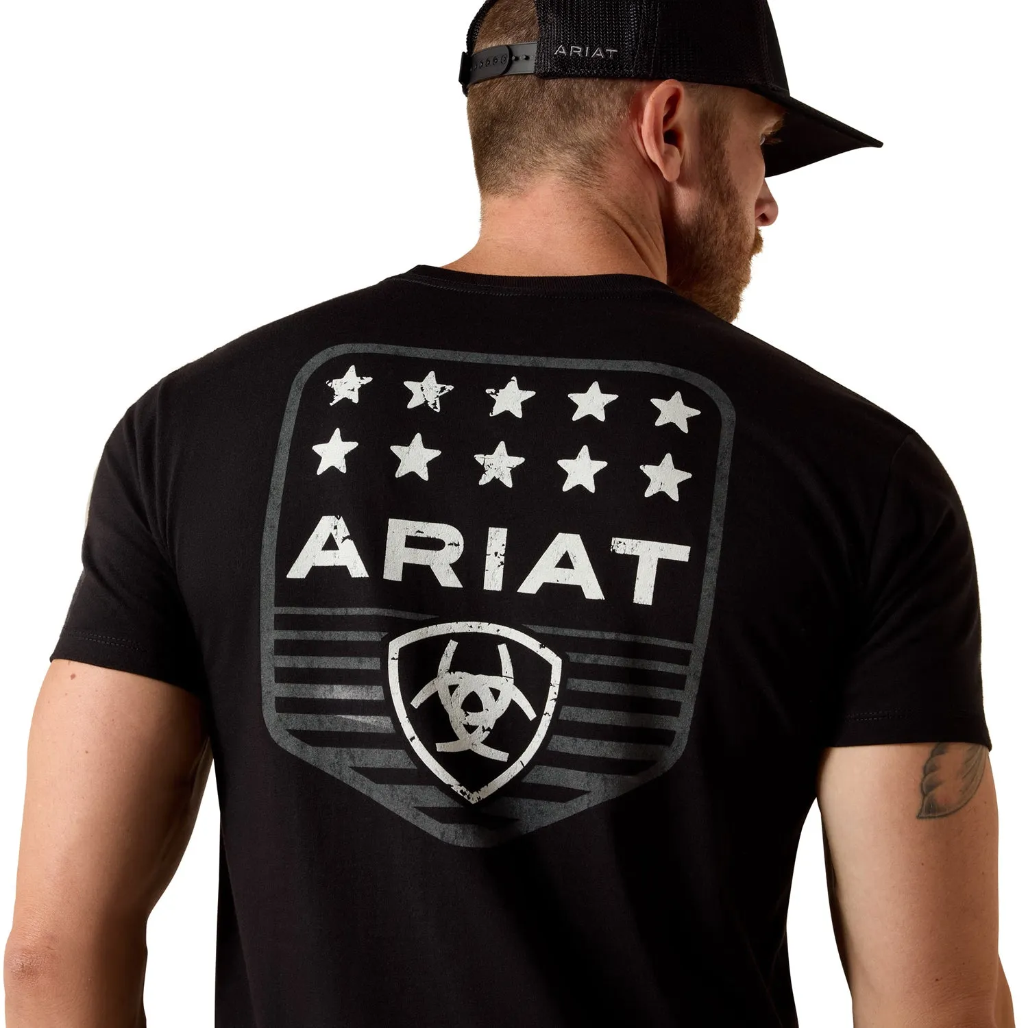 Ariat Men's Stripe Patriotic Badge T-Shirt sold by Work World product image thumbnail 3