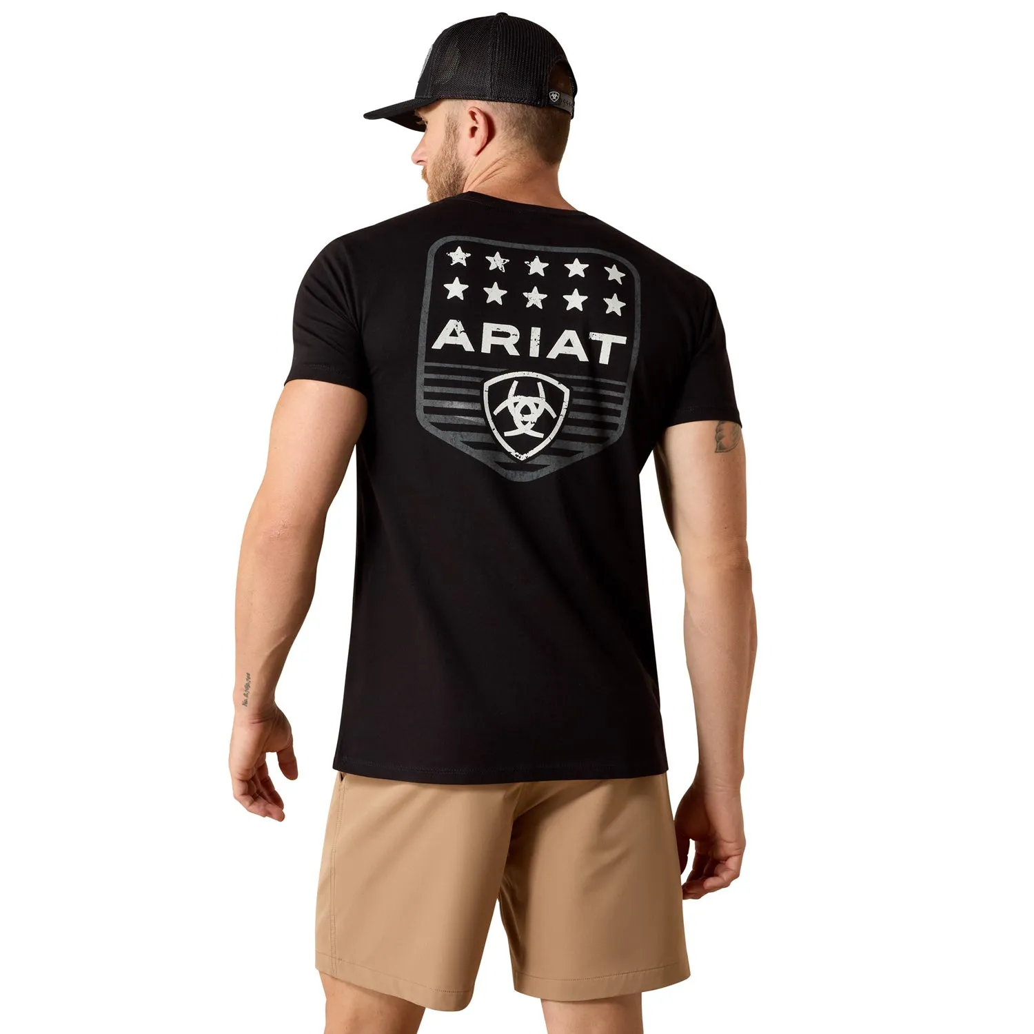 Ariat Men's Stripe Patriotic Badge T-Shirt sold by Work World