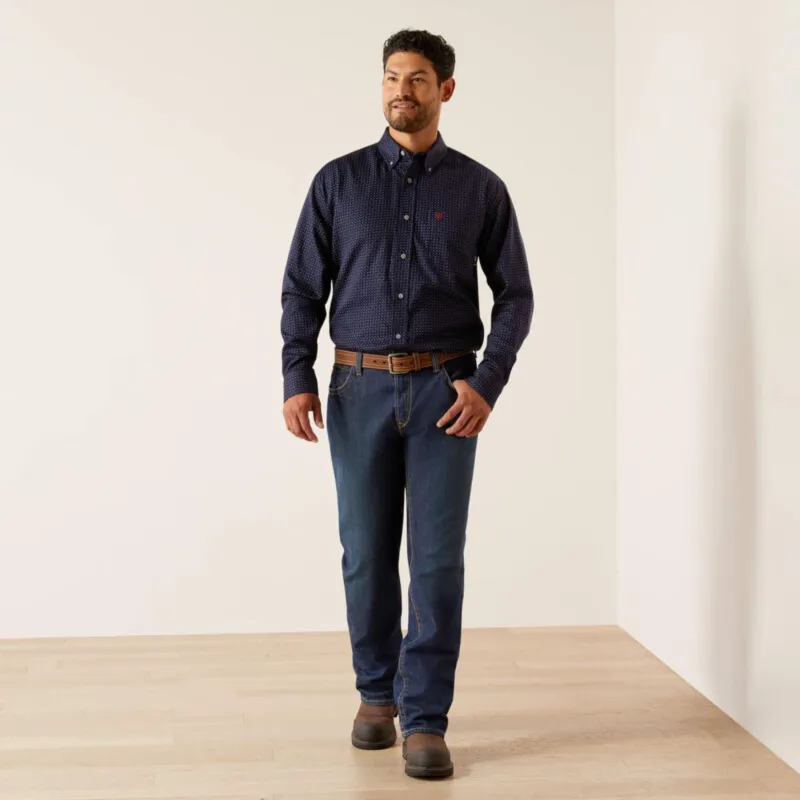 Ariat Men's FR Lever Button-Down Long Sleeve Safety Work Shirt made by Ariat