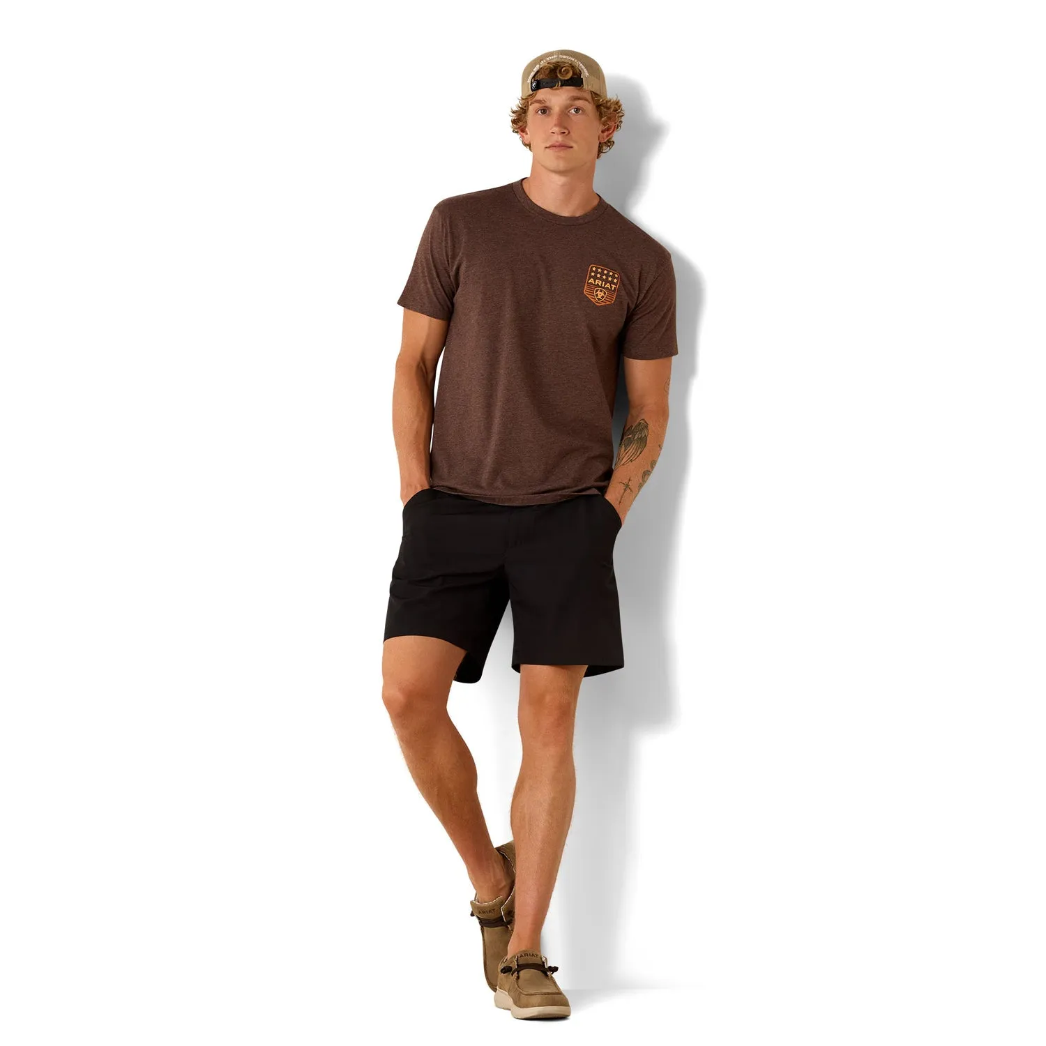 Ariat Men's Stripe Patriotic Badge T-Shirt sold by Work World product image thumbnail 5