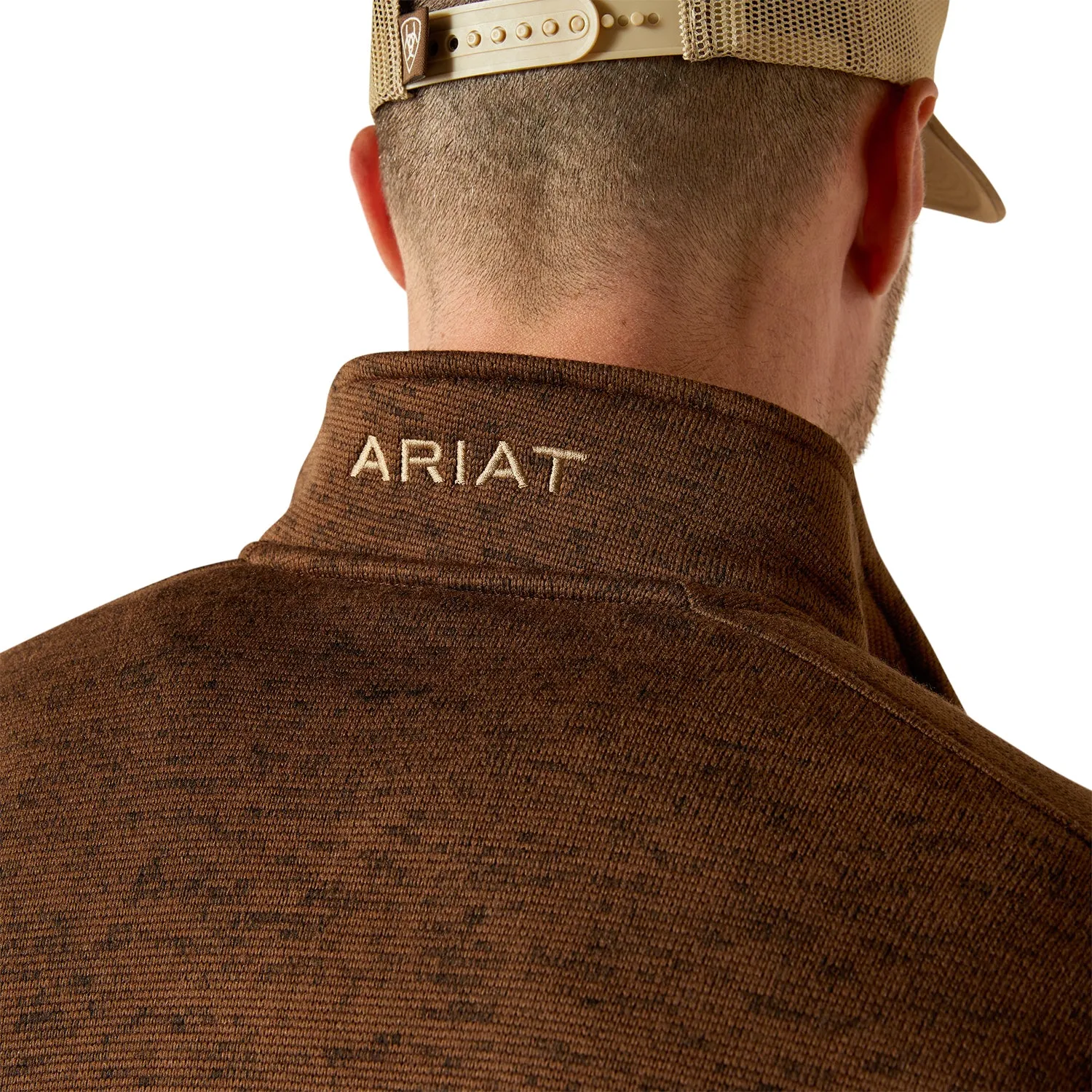 Ariat Men's Caldwell Logo 1/4 Zip Sweater sold by Work World product image thumbnail 4