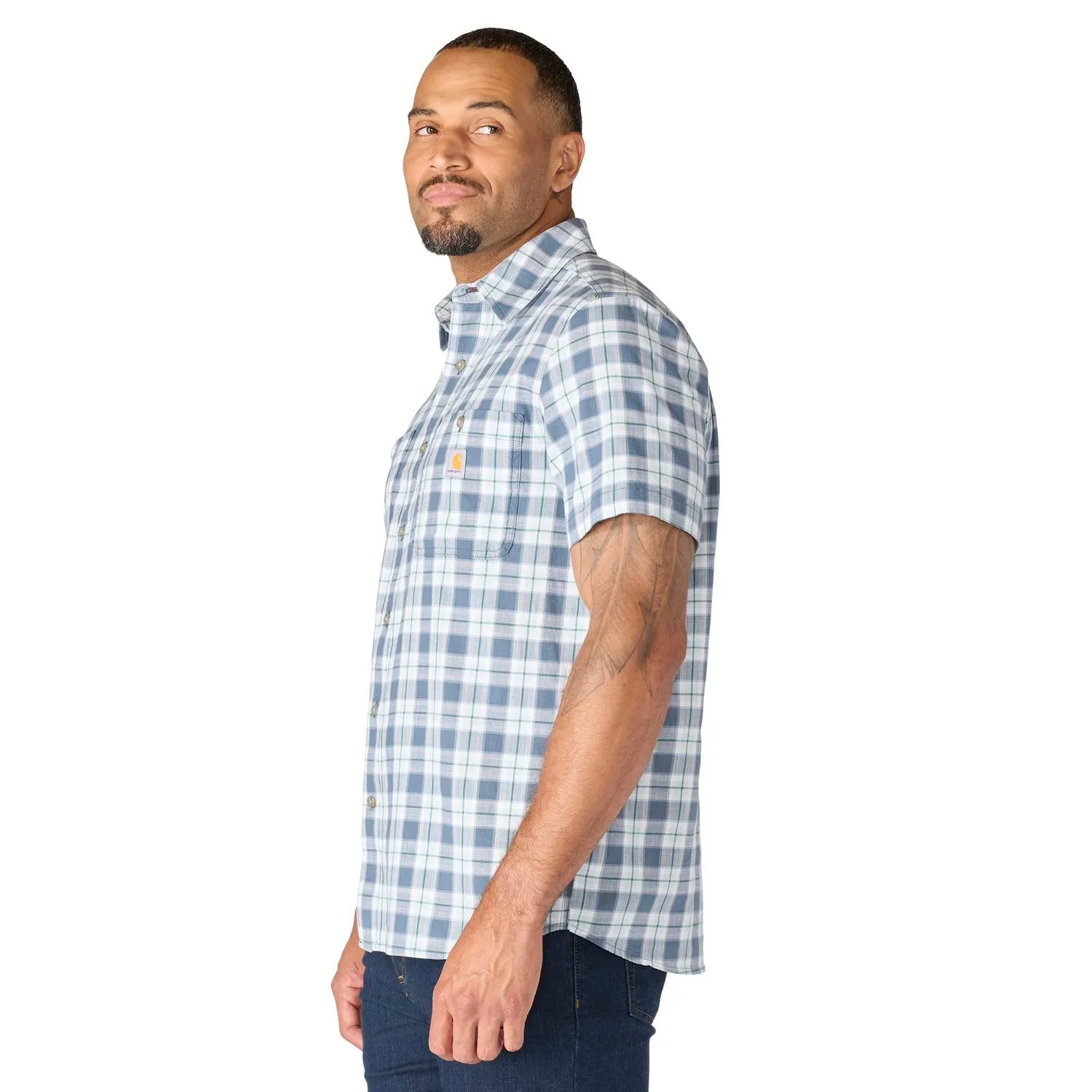 Carhartt Men's Bozeman Relaxed Short Sleeve Plaid Shirt sold by Work World product image thumbnail 3